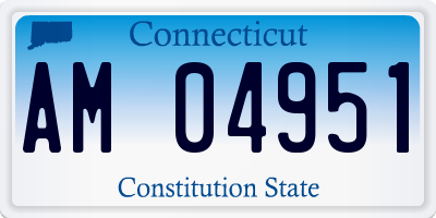 CT license plate AM04951