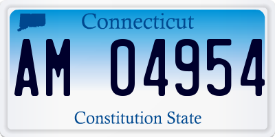 CT license plate AM04954