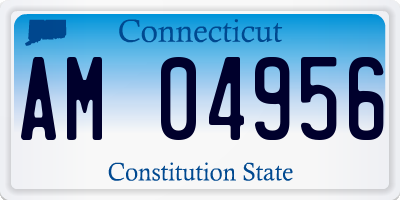 CT license plate AM04956