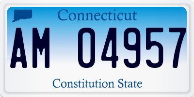 CT license plate AM04957