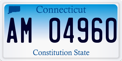CT license plate AM04960