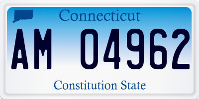 CT license plate AM04962