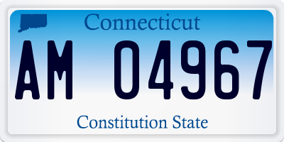 CT license plate AM04967