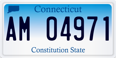 CT license plate AM04971