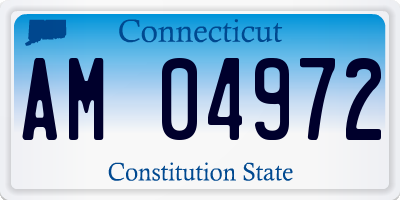 CT license plate AM04972