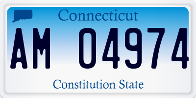 CT license plate AM04974