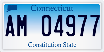 CT license plate AM04977