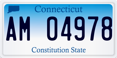CT license plate AM04978