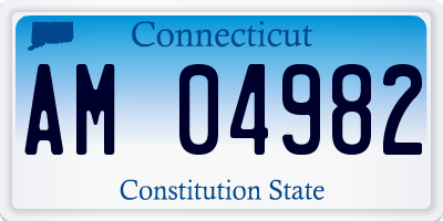 CT license plate AM04982