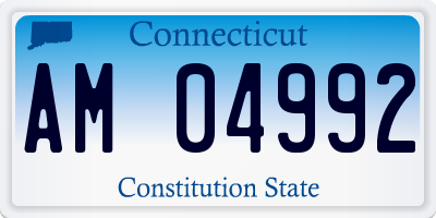 CT license plate AM04992