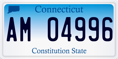 CT license plate AM04996