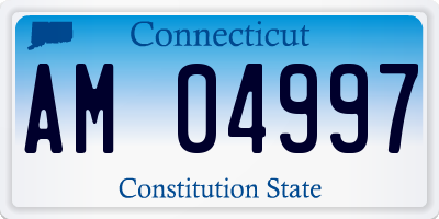 CT license plate AM04997