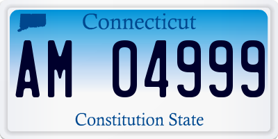 CT license plate AM04999