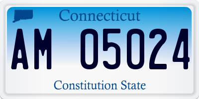 CT license plate AM05024
