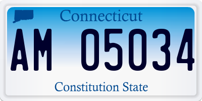 CT license plate AM05034