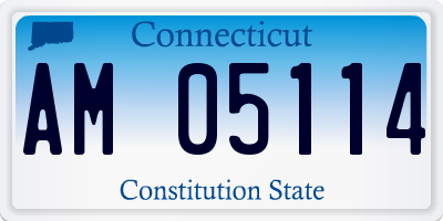CT license plate AM05114