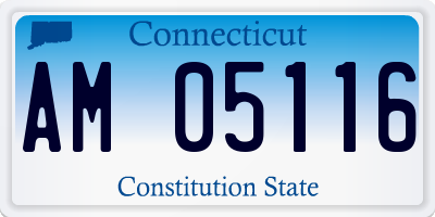 CT license plate AM05116