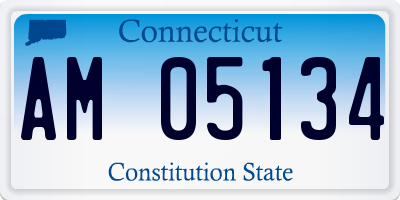 CT license plate AM05134