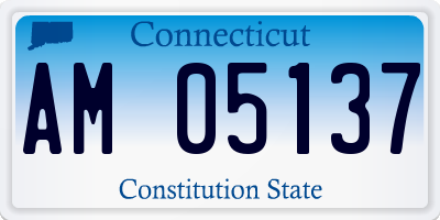 CT license plate AM05137