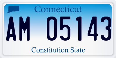 CT license plate AM05143