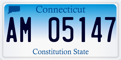 CT license plate AM05147