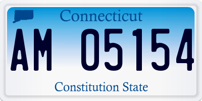 CT license plate AM05154