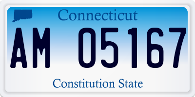 CT license plate AM05167