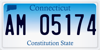 CT license plate AM05174