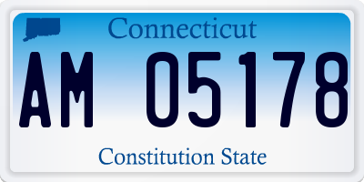 CT license plate AM05178