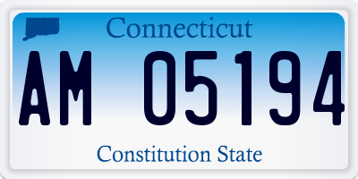 CT license plate AM05194