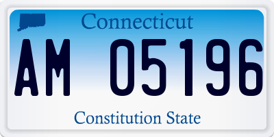 CT license plate AM05196