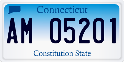 CT license plate AM05201