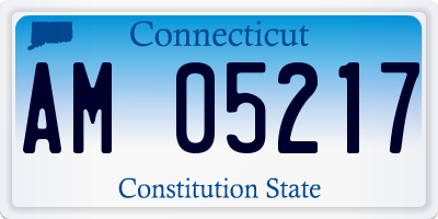 CT license plate AM05217