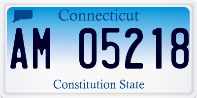 CT license plate AM05218
