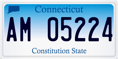 CT license plate AM05224