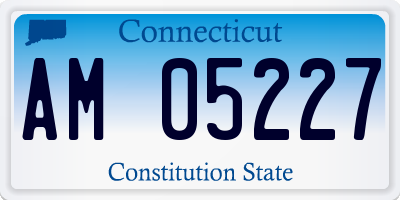 CT license plate AM05227