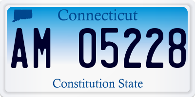 CT license plate AM05228