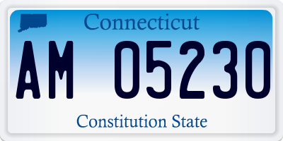 CT license plate AM05230