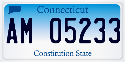 CT license plate AM05233