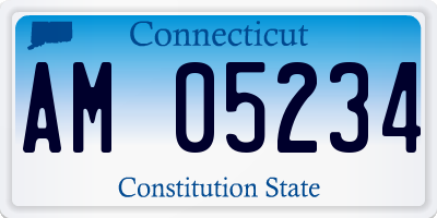 CT license plate AM05234