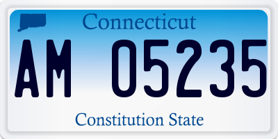 CT license plate AM05235