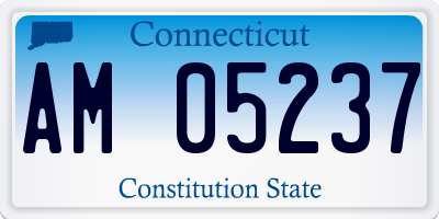 CT license plate AM05237