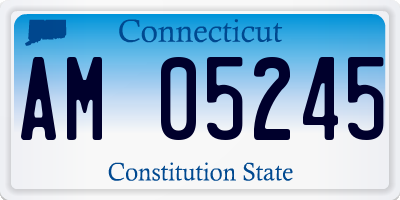 CT license plate AM05245