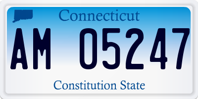 CT license plate AM05247