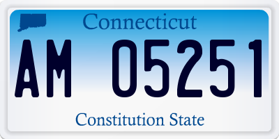 CT license plate AM05251