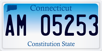 CT license plate AM05253