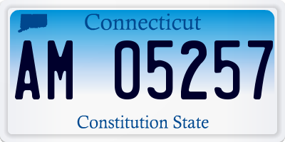 CT license plate AM05257