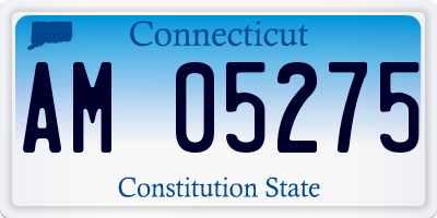 CT license plate AM05275