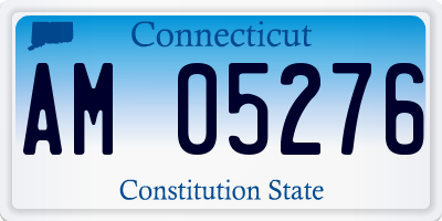 CT license plate AM05276