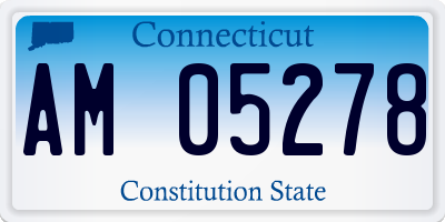 CT license plate AM05278